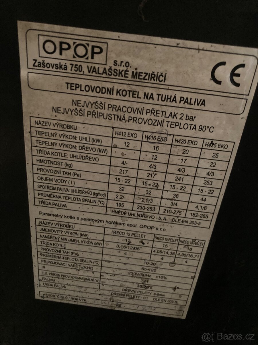 Kotel na uhli OPOP 16kw - 3