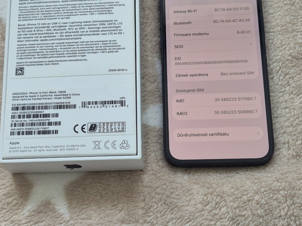 iPhone 12 mini 128gb stav baterie 100% - 3