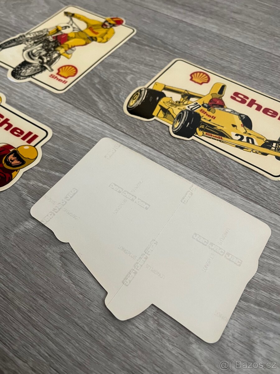 Retro sada sběratelské samolepky Shell 4ks - 3