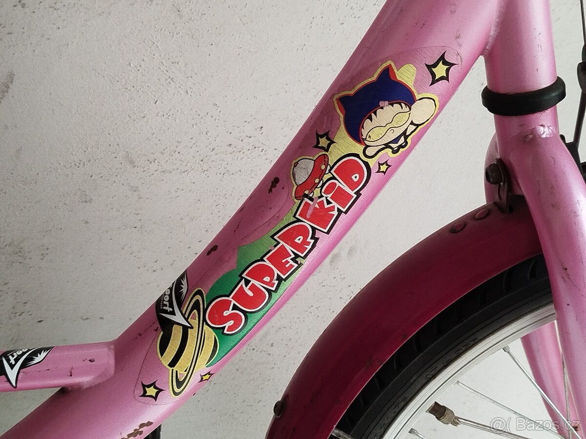 Dětské růžové kolo velikost 5-7 let - 3