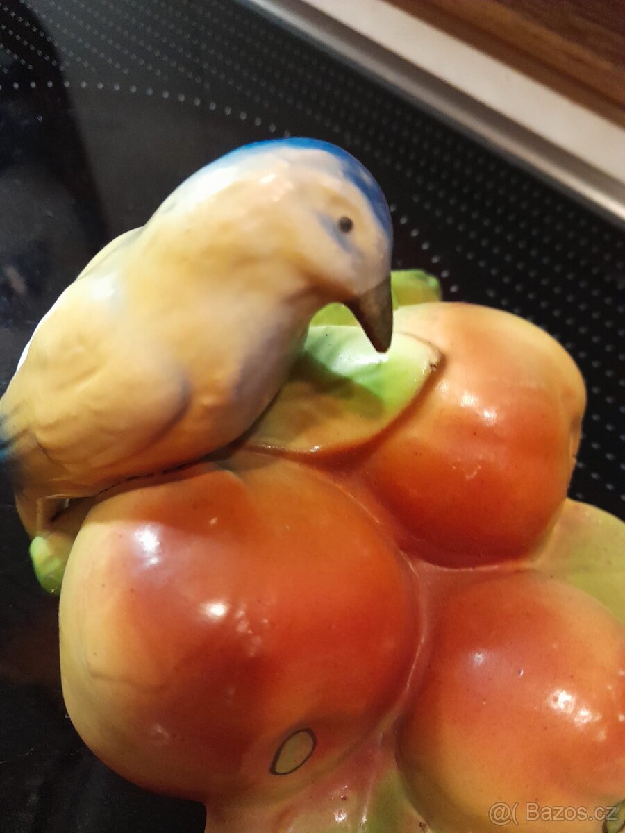 Porcelánová dekorace ptáčka - 3