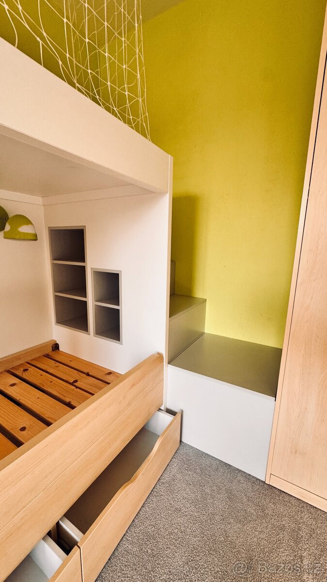 Dětský set (2x postel + schody s úložným prostorem). - 3