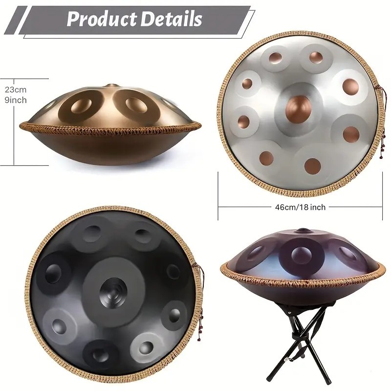 Buben Handpan Drum 46cm 9 tónů 440hz - 3