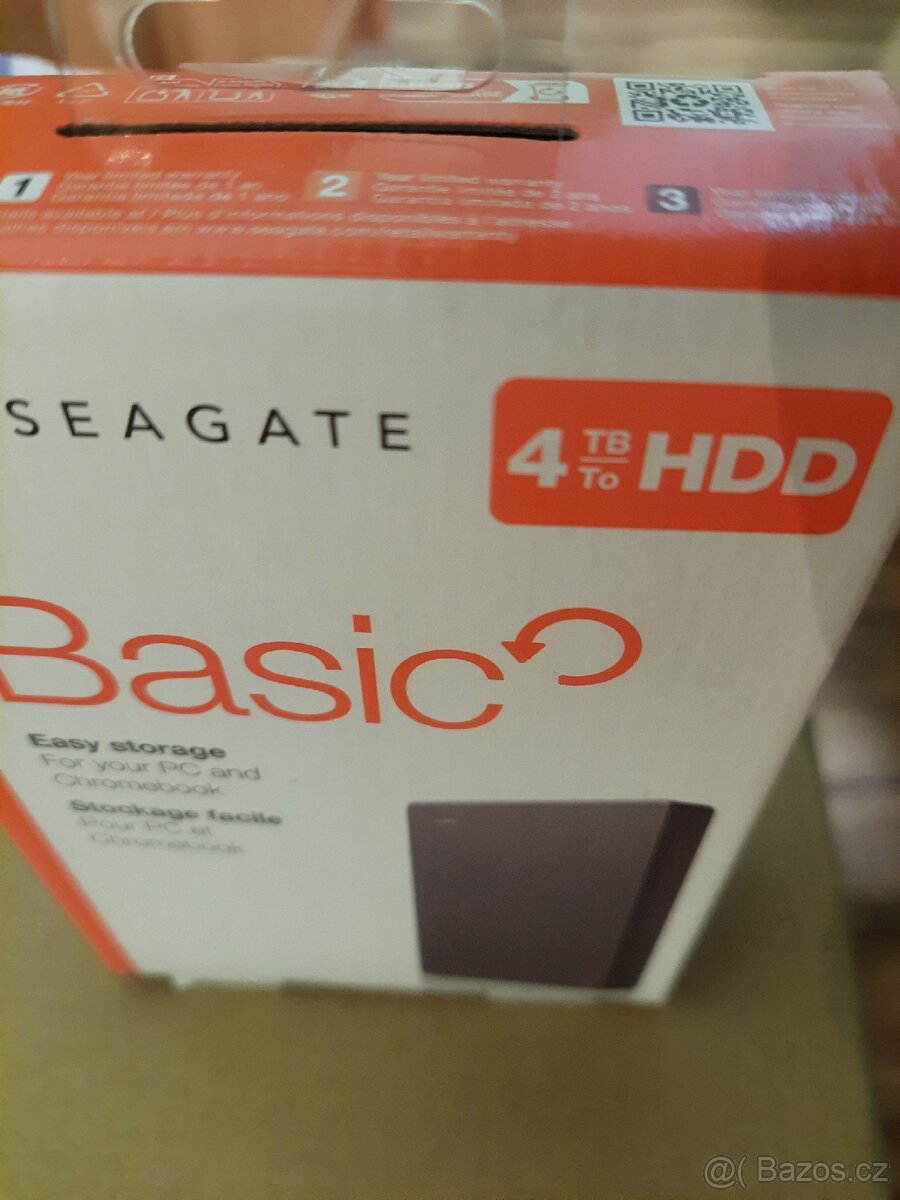 Seagate Basic Portable - 4TB, externí 2.5" HDD, USB 3.0 - 3
