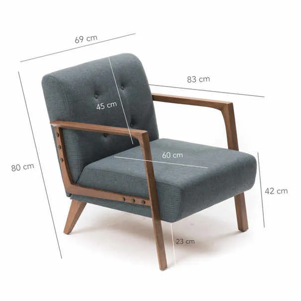 Křeslo modré Kemer, Sconto nábytek - 3