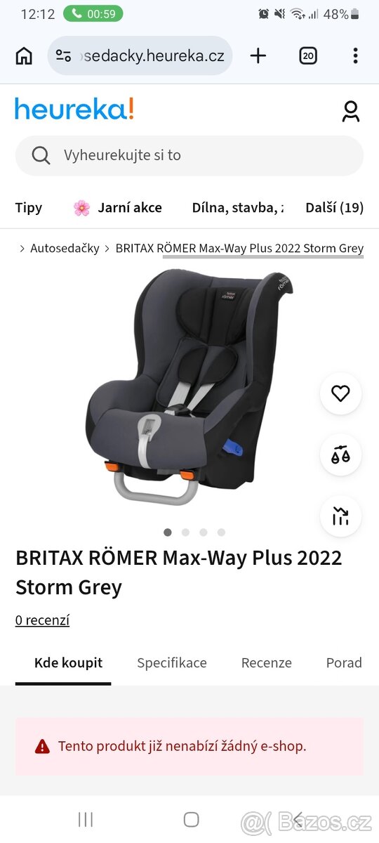 Protismerna autosedacka britax - 3