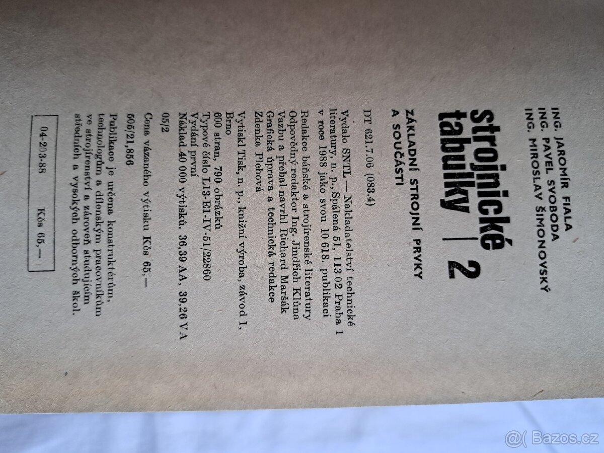 Strojnická tabulky - 3