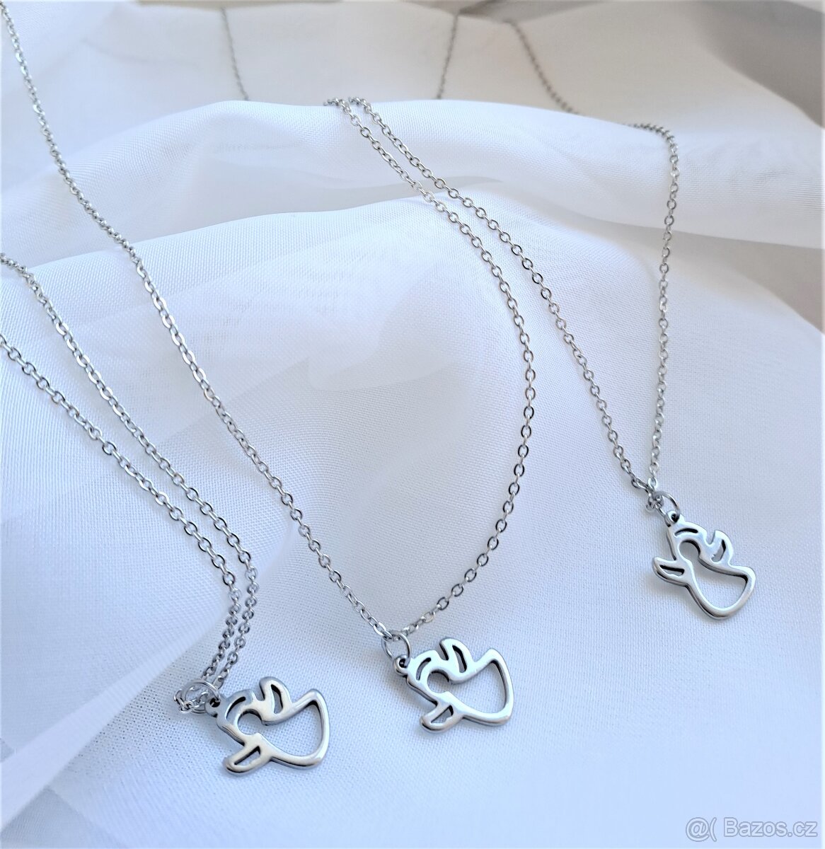 Řetízek Křížek ocel symbol ochrany = úspěch u žen i dívek - 3