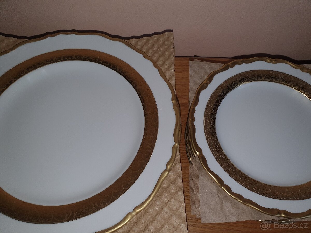 Jídelní servis se silným zlatým lemem THUN - 3