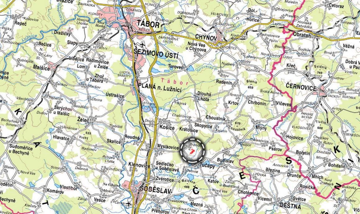 Zemědělská půda, prodej, Brandlín, Tučapy, Tábor - 3