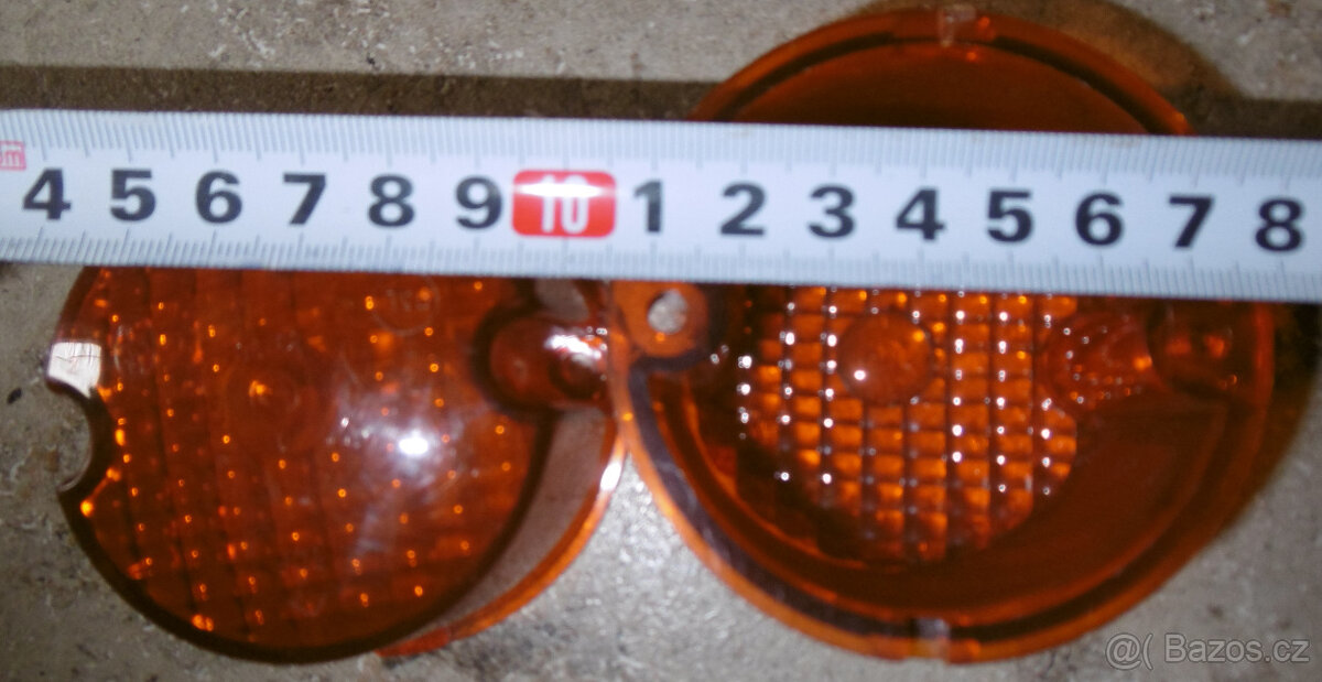 Stare oranzove plexiskla na blinkry Jawa ČZ prodam 2 ks - 3