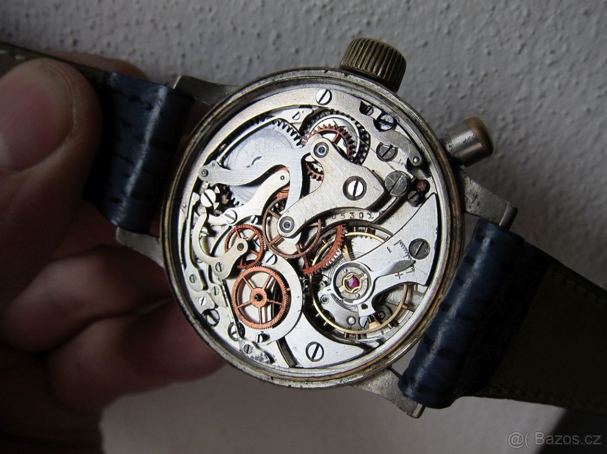 Originál letecké hodinky Luftwaffe HANHART z roku 1938 TOP - 3