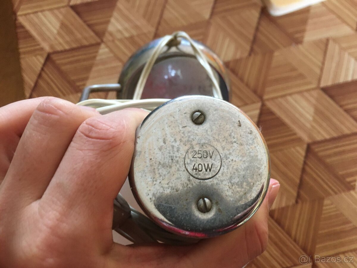Chromovaná lampička + Stolní - 3