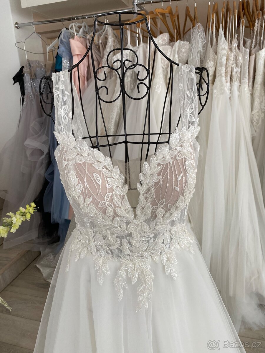 Svatební šaty vel.38-40 - 3