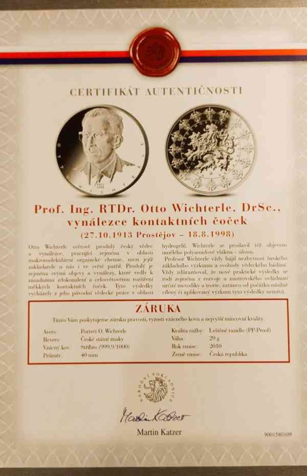 Stříbro medaile Největší osobnosti-Otto Wichterle Největší - 3