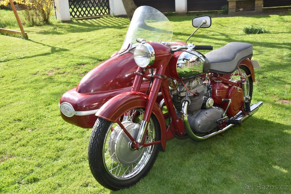 Pěkná JAWA 500 OHC 02 se sidecarem Velorex - 3