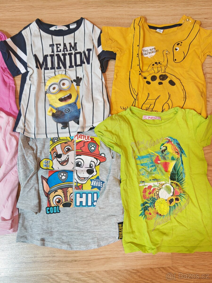 tričko krátký dlouhý rukáv, košile H&M vel 92,18 - 24 měsíců - 3