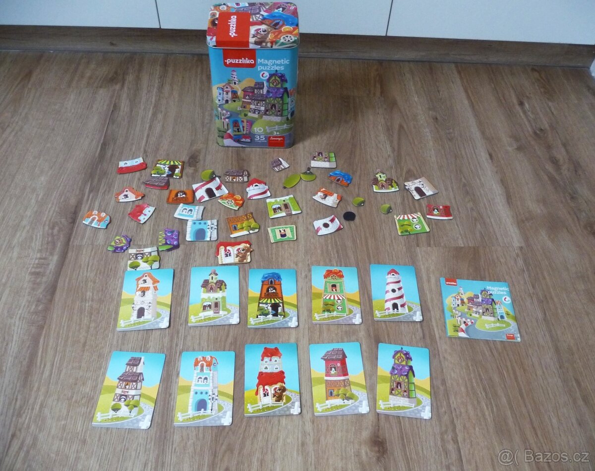 NOVÁ magnetická hra Puzzlika – domečky - 3