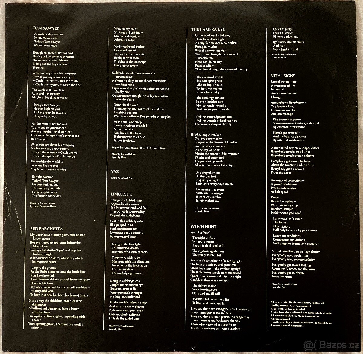 LP RUSH 1981 MOVING PICTURES UK FIRST PRESS - 3