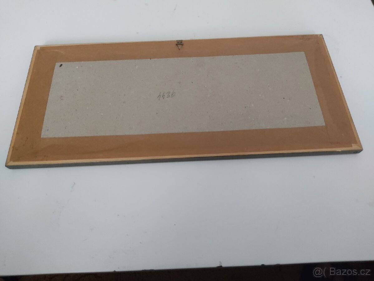 Obraz ručně vyšívaný motiv mišičky 40x18cm - 3