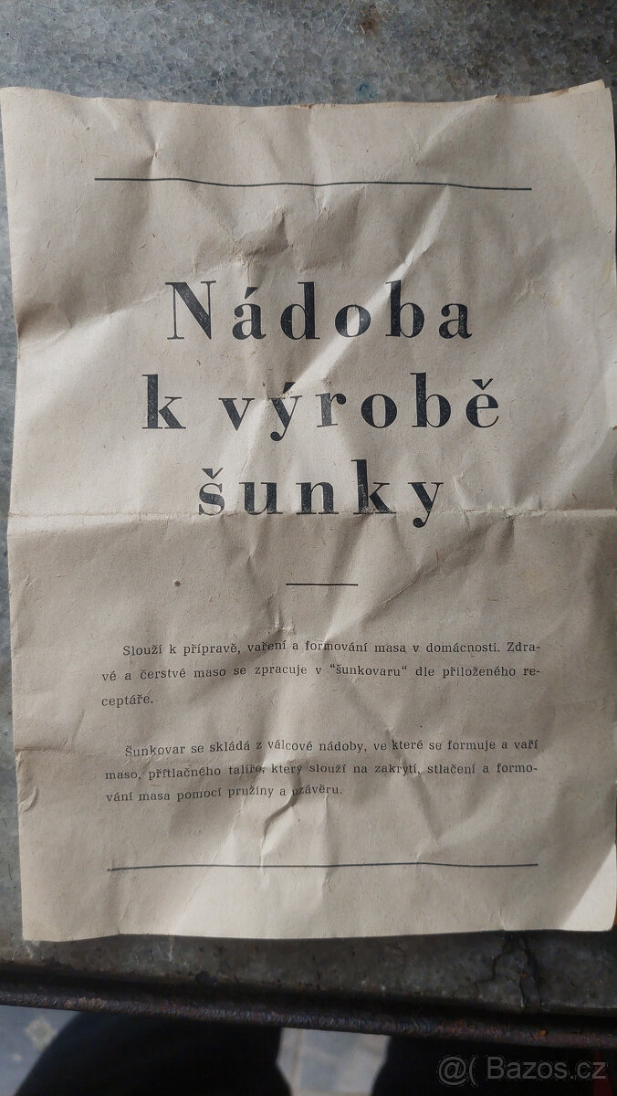 výrobník šunky retro/ PRODÁNO - 3