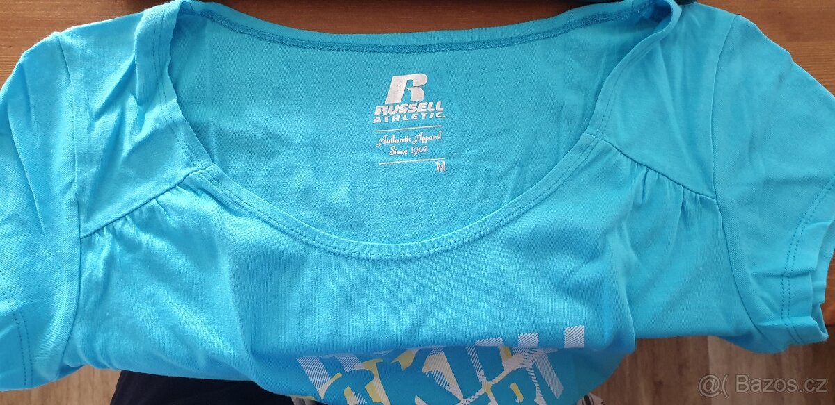Tričko Russell Athletic - modré s potiskem a kr. rukávem - 3