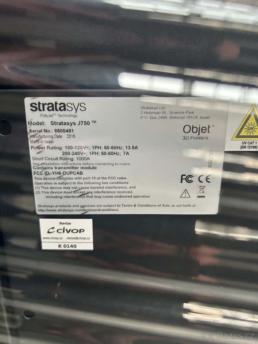 3D Tiskárna - Stratasys Polyjet J750, RV 2018 - 3