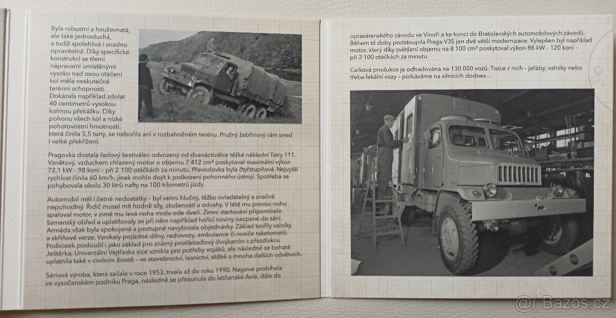 Stříbrná mince Na kolech 2024 - Praga V3S proof - 3