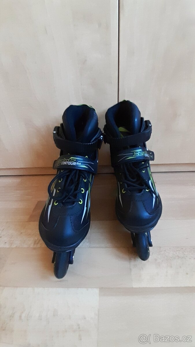 Inline brusle černozelené 33 - 36 - 3
