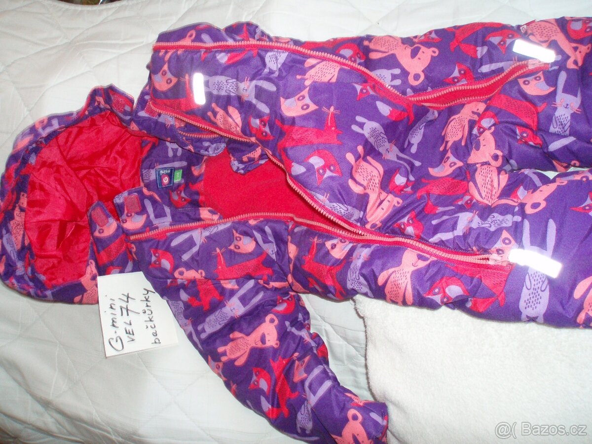 kvalitní reflex.zimní kombinéza G-mini vel.74 s bačkůrkama - 3