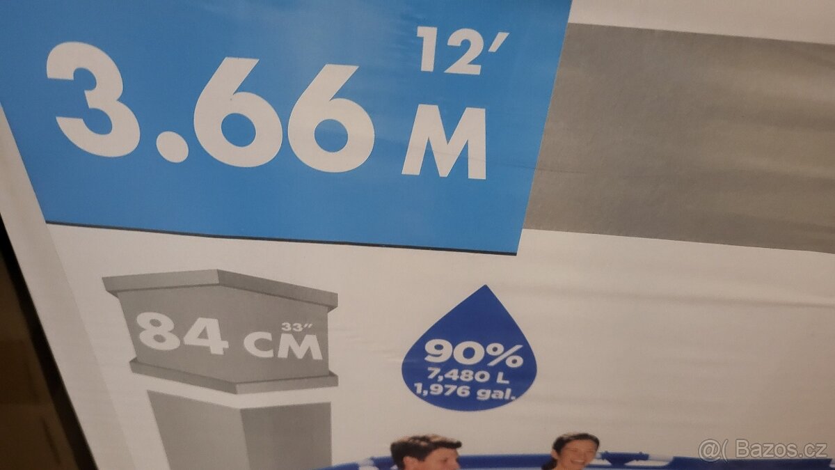 Bazén Bestway Steel Pro 3,66 x 0,84 m – NOVÝ, KOMPLET SADA - 3