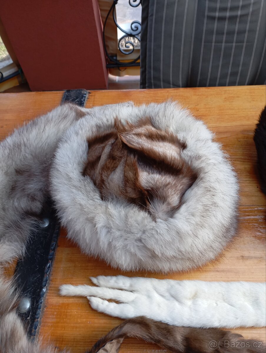 Čepice a límce pravá kožešina - 3