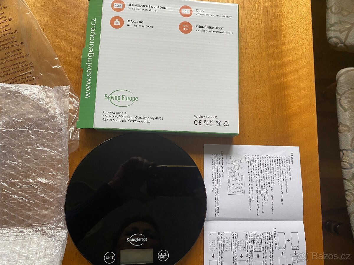 Kuchyňská váha elektronická digitální nová. Vynulování - 3