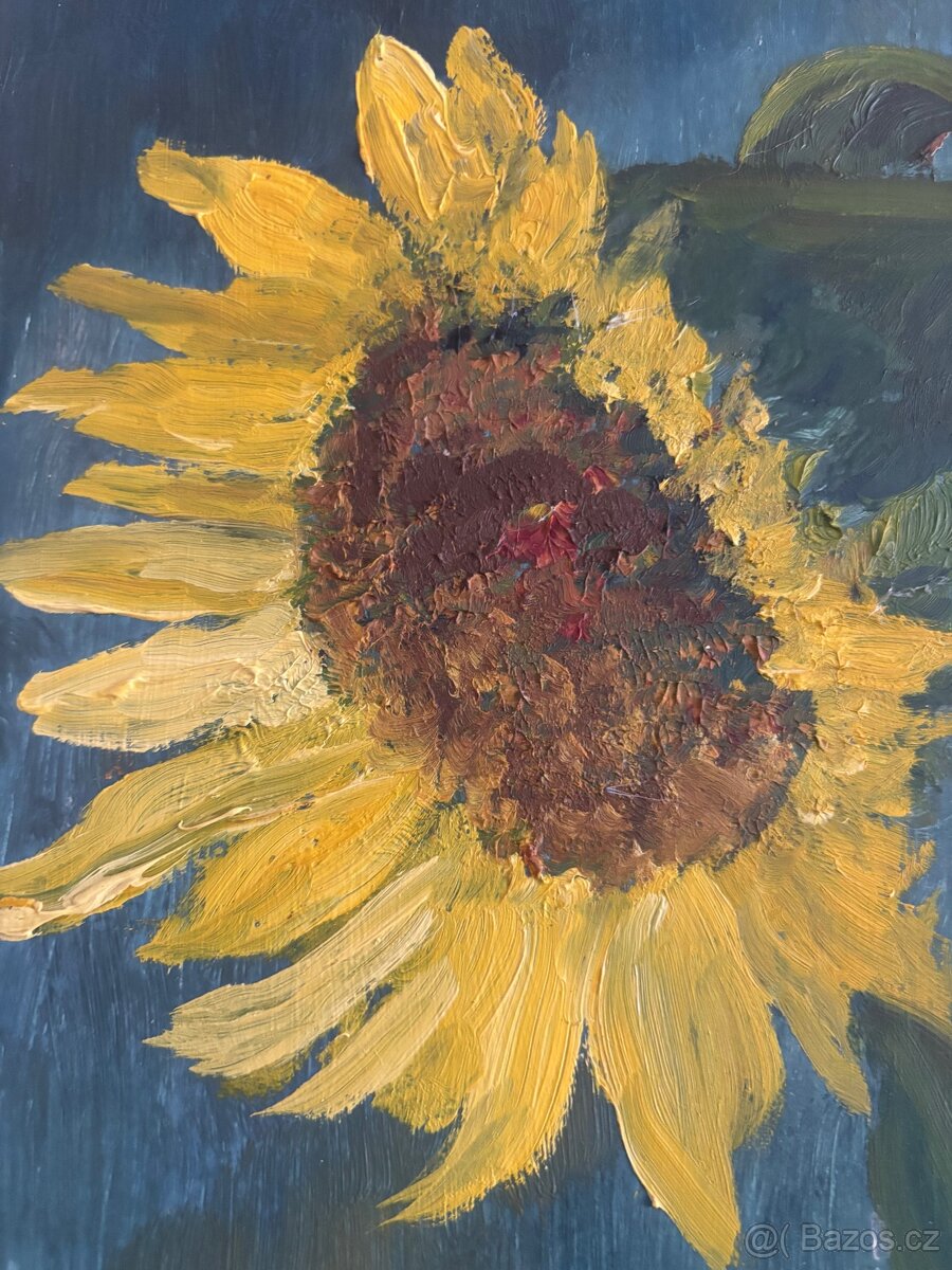 Obraz Ulvar, Slunečnice, olejomalba 76x58 - 3