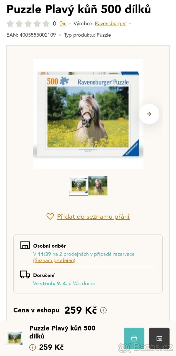 Nové puzzle kůň - 3