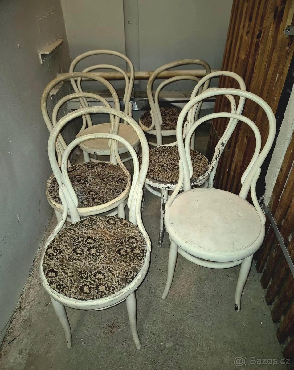 Starožitné židle 6ks - Thonetovský styl - 3