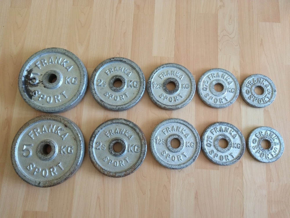 Bench press lavice 100 kg+ závaží Franka Sport + osy - 3