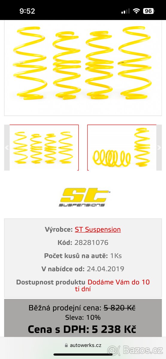 ST Suspensions - Seat Leon 5F Cupra 280 , golf R. - 3