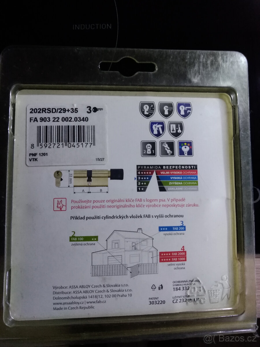 Vložka FAB 200 RSD 29+35 s knoflÍkem - 3