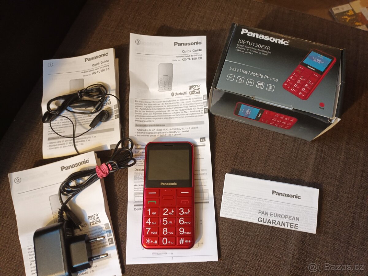 Panasonic KX-TU150EXR Red (Mobil pro seniory) - 3