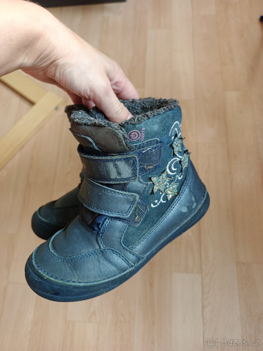 Dětské zimní kožené kotníkové boty vel. 28 Zn. D.D.Step - 3