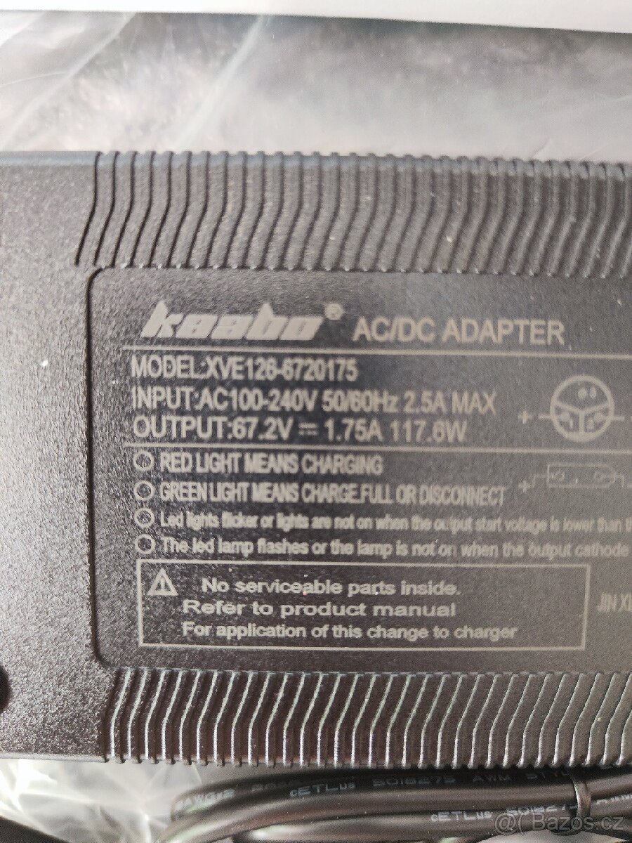 Nabíječka 67.2 V originální kaabo - 3