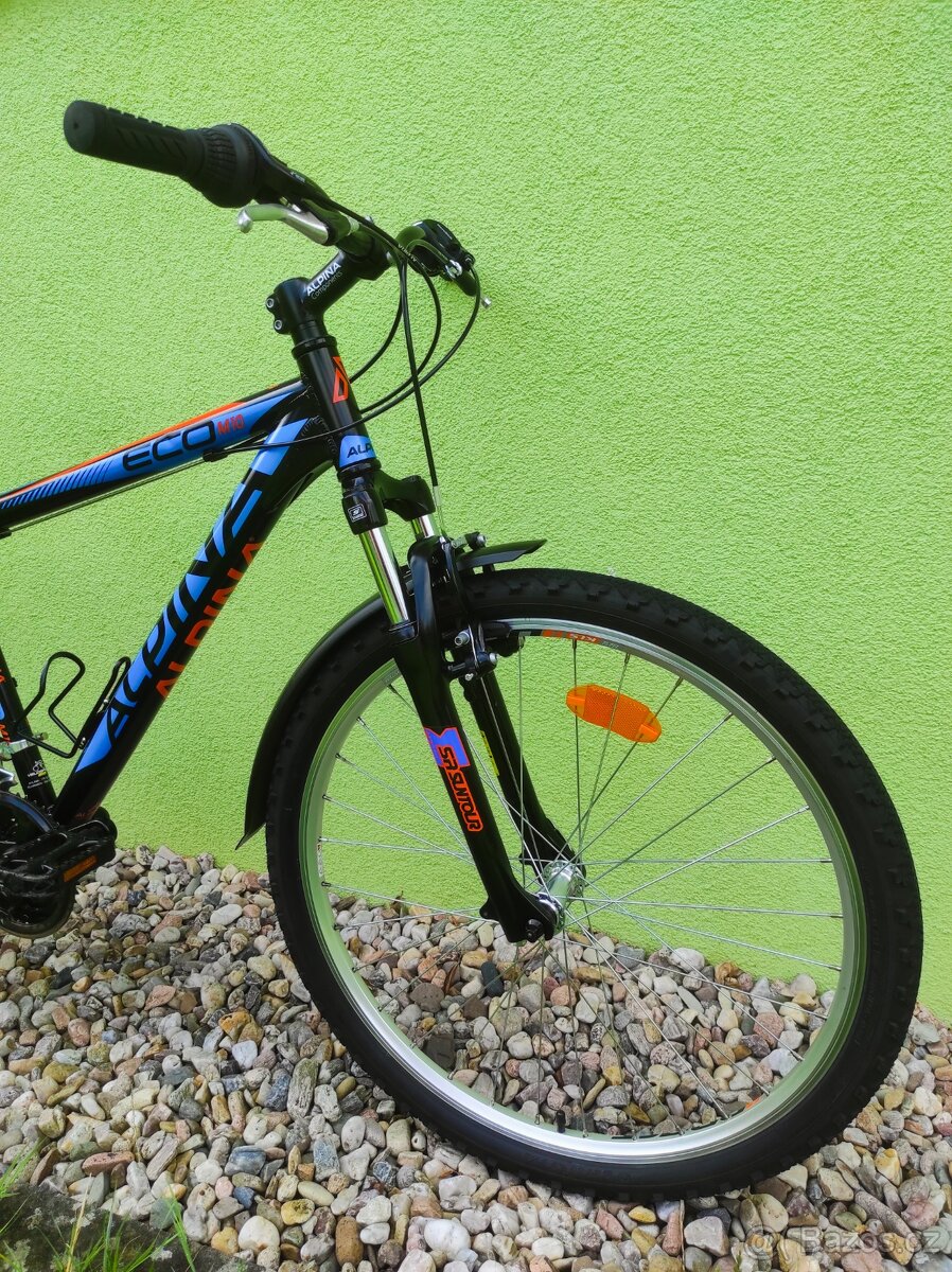 Značkové kolo ALPINA 26"/17,5" (modrá/oranžová) - 3