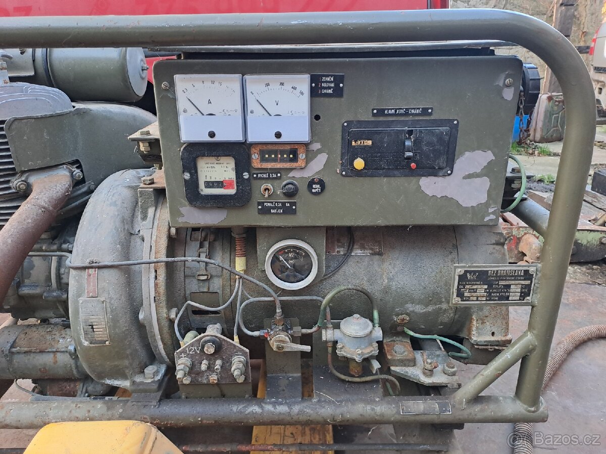 Elektrocentrála vojenská 6kW el. startér generátor - 3