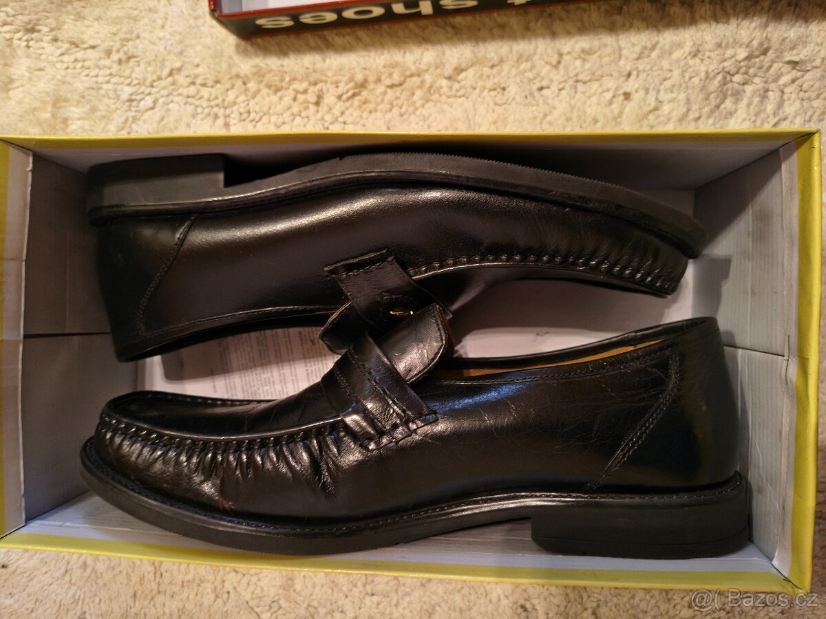 Nové pánské kožené mokasíny Garfield vel.45 - 3