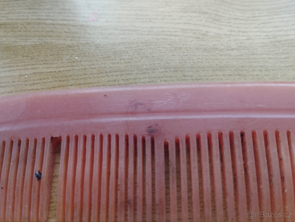 Staré retro hřebeny značené, retro kartáček na zuby - 3