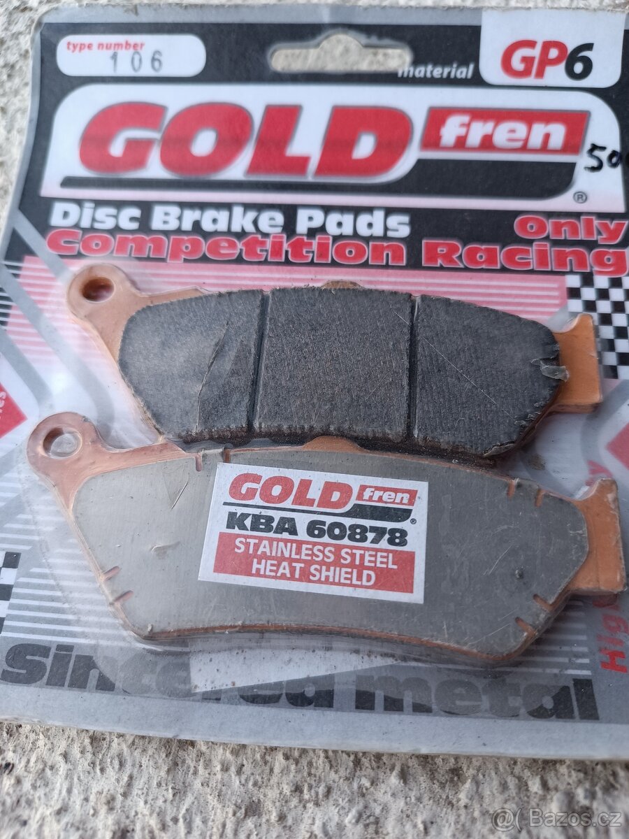 Brzdové destičky přední Goldfren GP6 - nové - 3