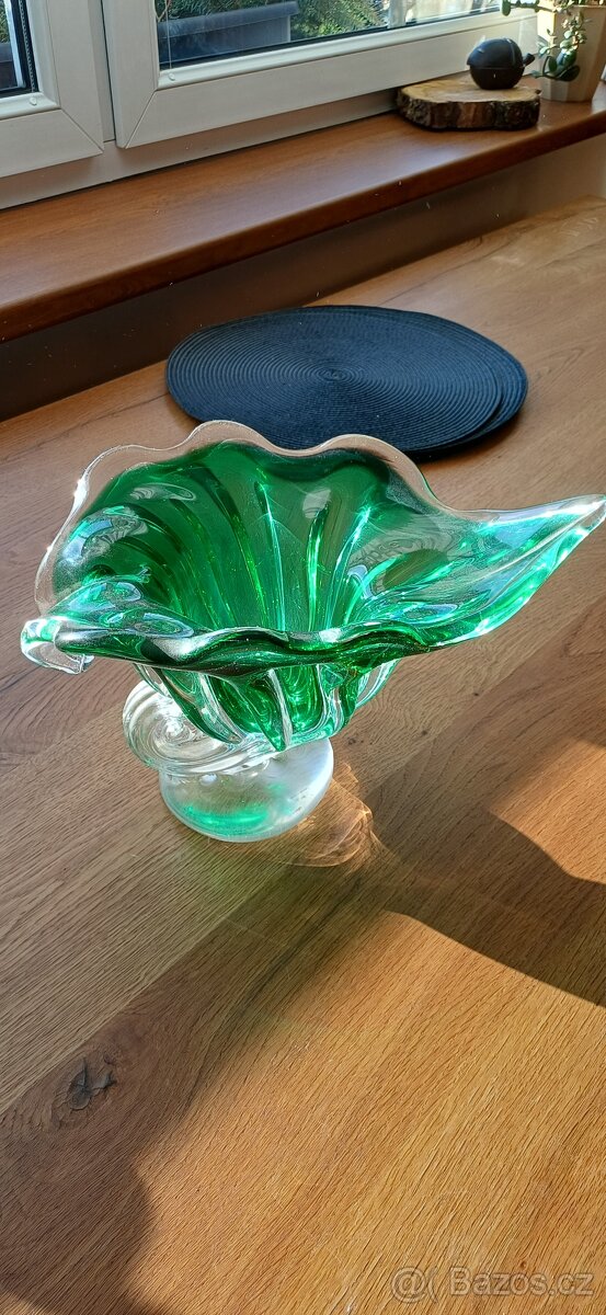 Hutní sklo, mísa. - 3