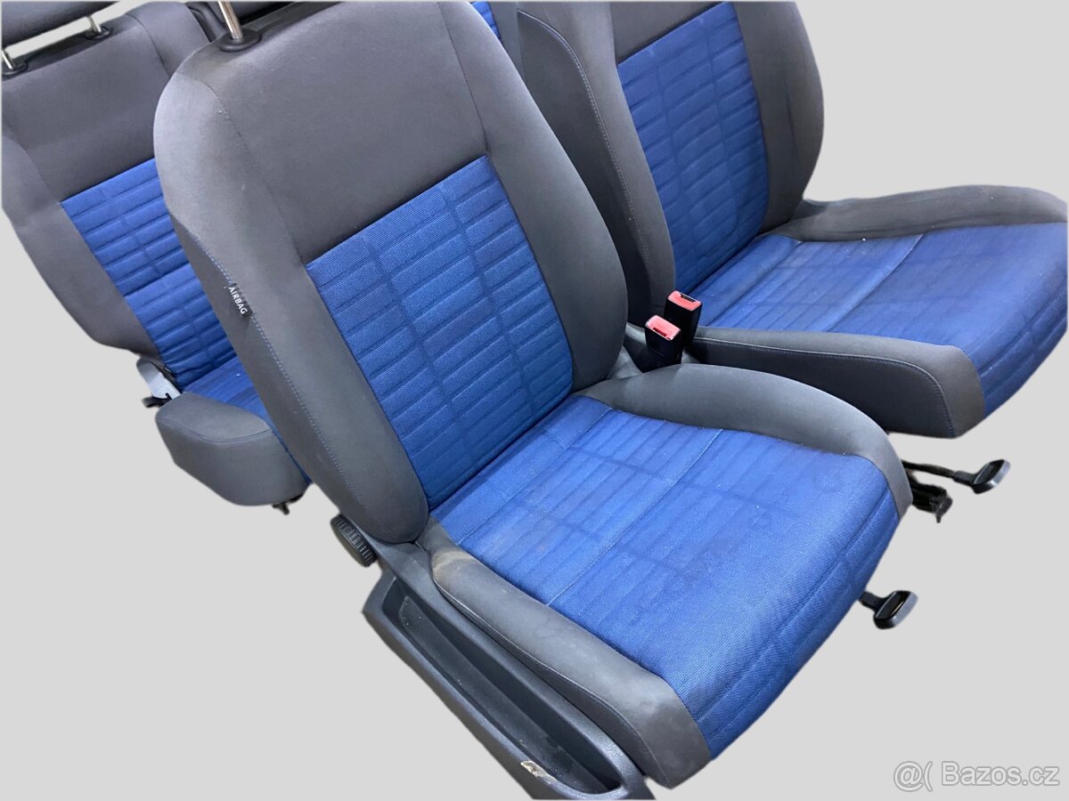 Sedačky VW Golf PLUS vyhřívané, modrá látka - 3