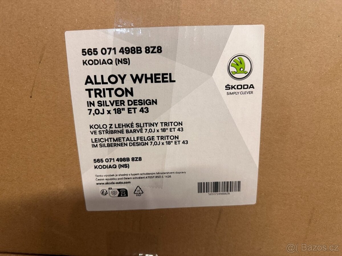 original alu škoda kodiaq triton r18 565601025c - 3